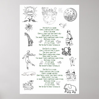 Jordens Behållor som slår på Poster