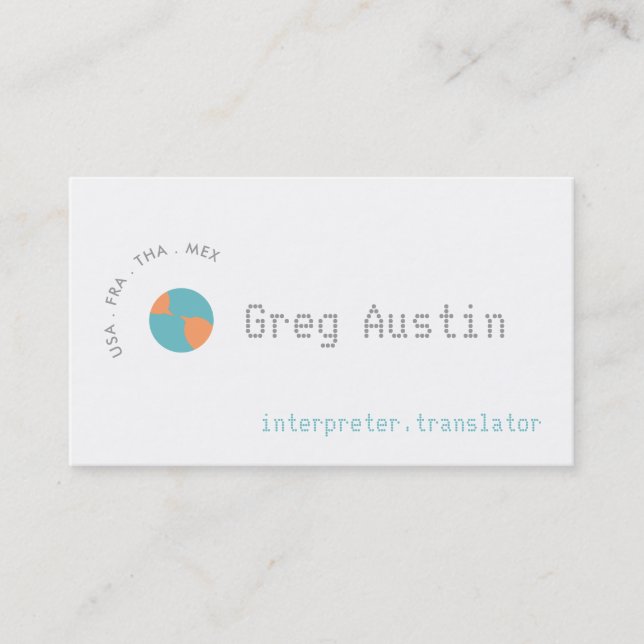 Jordens Chatta Visitkort (Framsida)