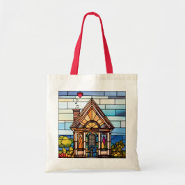 Jordens choklad - Lilla House Stached Glass - Tygkasse