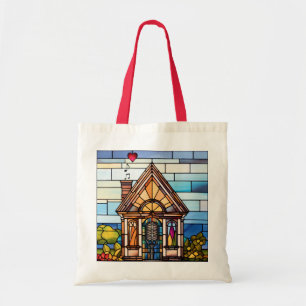 Jordens choklad - Lilla House Stached Glass - Tygkasse