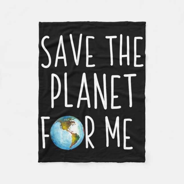 Jordens Dag Barn Räddar Planeten För Mig Klimatför Fleecefilt (Framsidan)