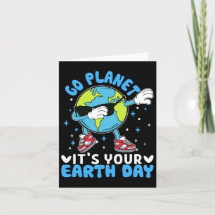 Jordens dag barn småpojkar söt planet rolig Nove Kort