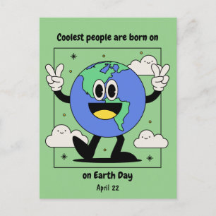 Jordens dag Födelsedag Född 22 april Anpassad Vykort