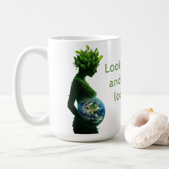 Jordens dag för Moder Natur Kaffemugg (Med munk)