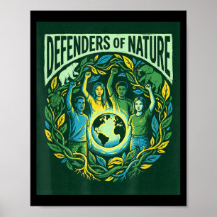 Jordens dag försvarare av naturen älskare män kvin poster