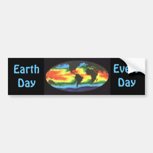 Jordens dag - Global havsyta temperatur Bildekal