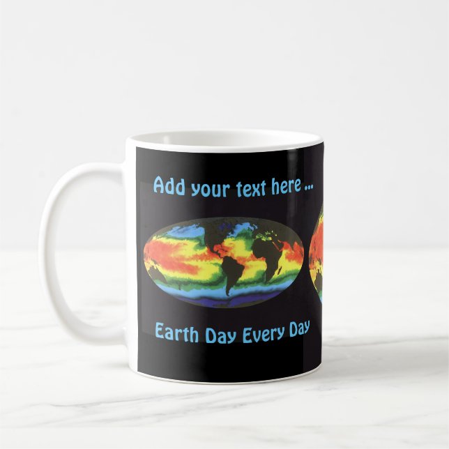 Jordens dag - Global havsyta temperatur Kaffemugg (Vänster)