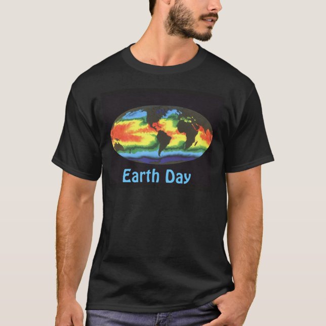 Jordens dag - Global havsyta temperatur Tee (Framsida)