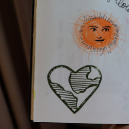 Jordens dag Hjärta Jordnära Kärlek                 Självfärgande Stämpel