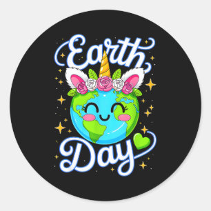 Jordens dag planet återställ jorden rädda jordens  runt klistermärke