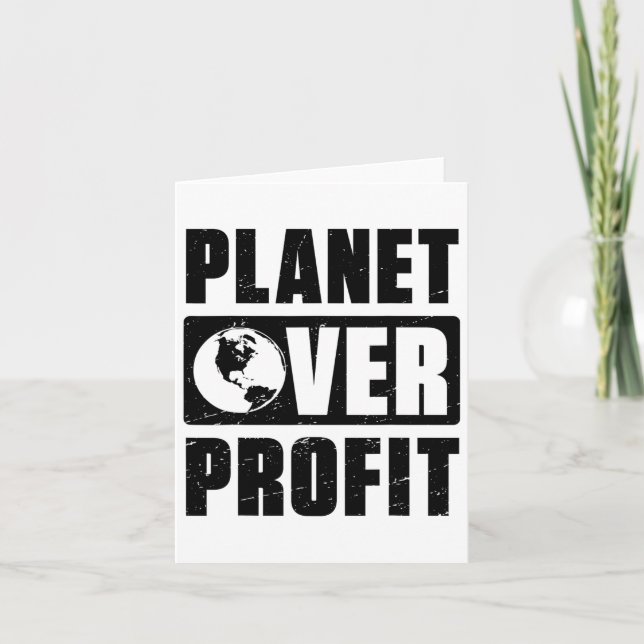 Jordens dag Planet före vinst Miljö Klimat Kort (Framsida)
