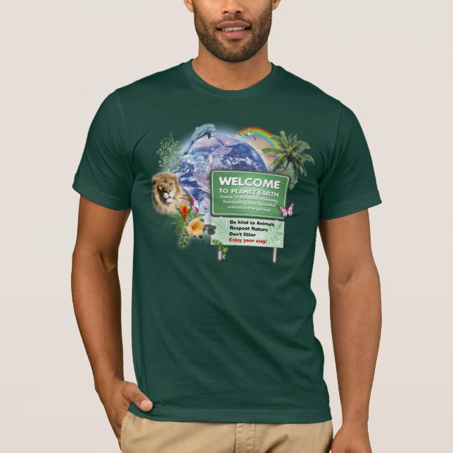 Jordens dag 🌐 t shirt (Framsida)