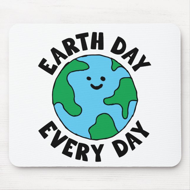 Jordens dag vardagsmiljövänlig Icon Lycklig Earth  Musmatta (Framsidan)