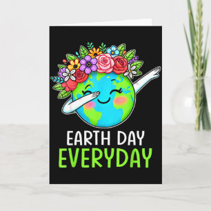 Jordens dag Varje dag Dabbing Jord Blomma Söt Jord Kort