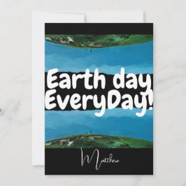 Jordens dag varje dag, gå grön, elegant konst natu kort