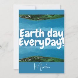 Jordens dag varje dag, gå grön, elegant konst natu kort