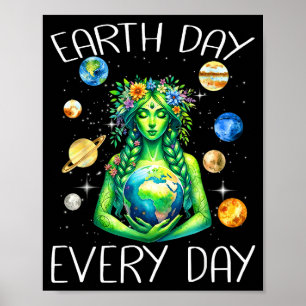 Jordens dag varje dag Hippie Natur Gaia Grekisk Gu Poster