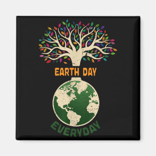 Jordens dag Varje dag Planet Jubileum Natur Träd Magnet