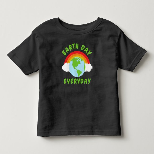 Jordens dag Varje dag regnbåge T Shirt (Framsida)
