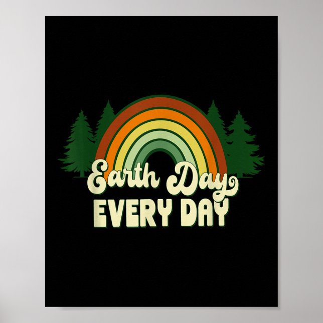 Jordens dag Varje dag Regnbågs Tallar  Poster (Framsidan)