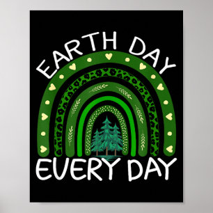 Jordens dag Varje dag regnbågsdesign Jordens dag Poster