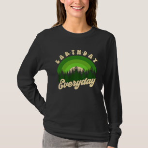 Jordens dag Varje dag Retro Groovy Regnbåge Spara T Shirt