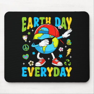 Jordens dag varje dag rolig dabbing planet småtjej musmatta