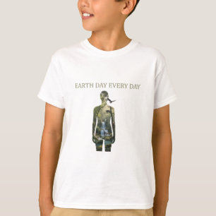 Jordens dag varje dag Silhuettkonst av Moder Natur T Shirt