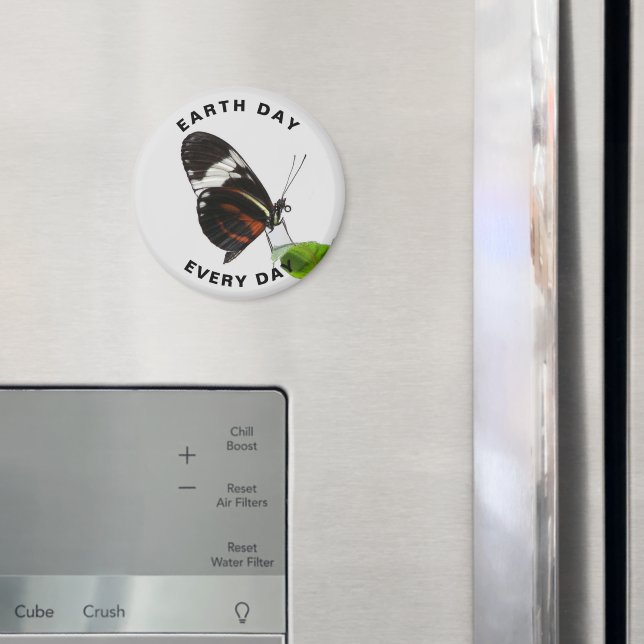 Jordens dag varje dag Tiger Longwing Fjäril Foto Magnet (In Situ (Fridge))