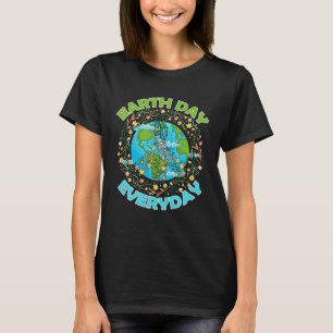 Jordens dag varje dag Världen Global Fred Miljö T Shirt