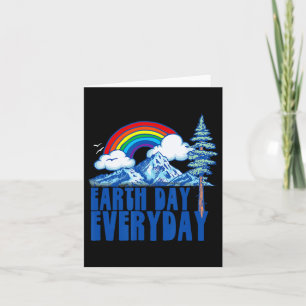 Jordens dag varje dag! Vintage regnbåge natur Och Kort