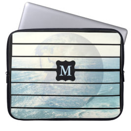 Jordens engrammerade design laptop sleeve