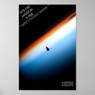 Jordens färgstarka horisont från ISS Poster