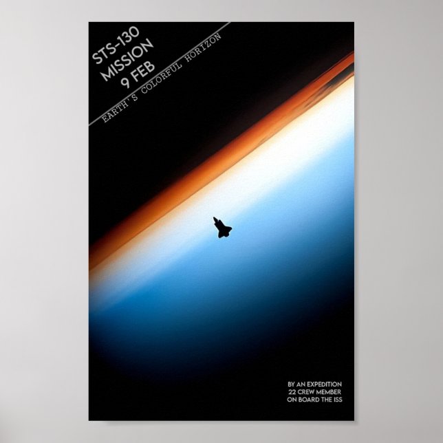 Jordens färgstarka horisont från ISS Poster (Framsidan)