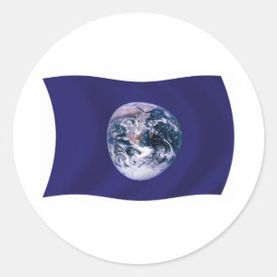 Jordens Flagga Klistermärke