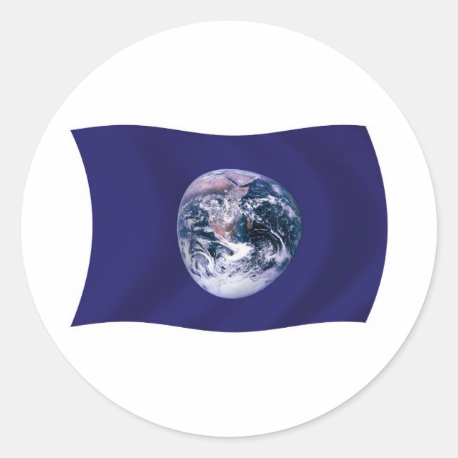 Jordens Flagga Klistermärke (Framsida)