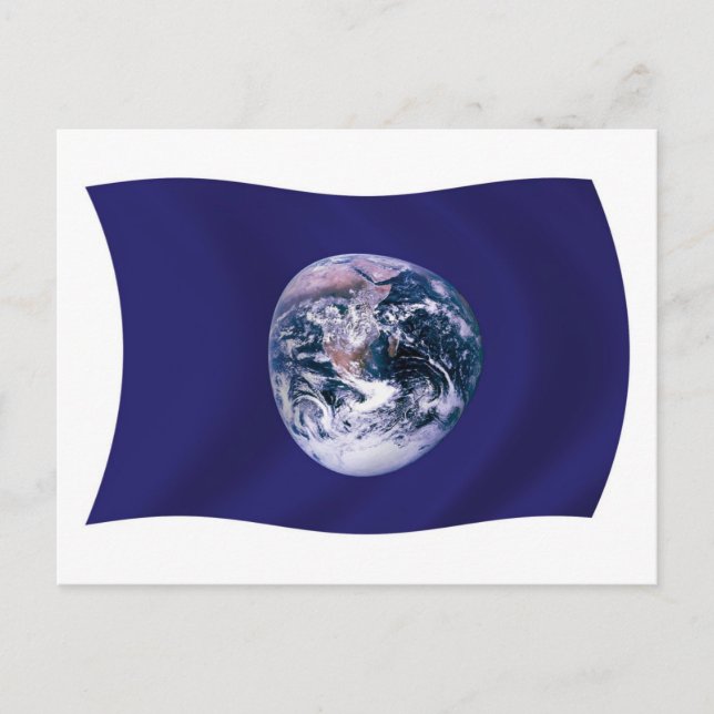 Jordens Flagga Postkort Vykort (Framsida)
