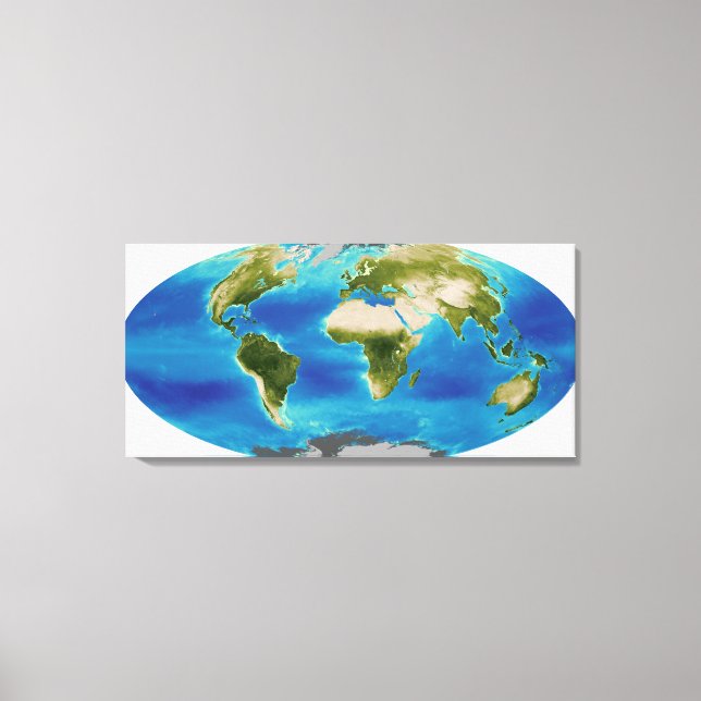 Jordens genomsnittliga växttillväxt canvastryck (Framsida)