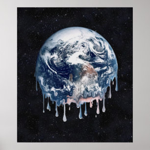 Jordens globala uppvärmningshärdsnedgång poster