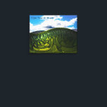 Jordens Grönt Backe Canvastryck<br><div class="desc">En i första hand grönt fractal-bild som påminner om backe, med tillägget av ett delvis grumligt himlar, till minne av Grönten Backe av jorden, en berättelse från den amerikanske författaren Robert A. Heinlein från science fiction, som första gången fanns i tryck 1947. Anpassa genom att lägga till egen text. Ett...</div>