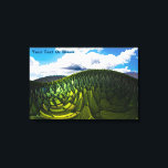 Jordens Grönt Backe Canvastryck<br><div class="desc">En i första hand grönt fractal-bild som påminner om backe, med tillägget av ett delvis grumligt himlar, till minne av Grönten Backe av jorden, en berättelse från den amerikanske författaren Robert A. Heinlein från science fiction, som första gången fanns i tryck 1947. Anpassa genom att lägga till egen text. Ett...</div>
