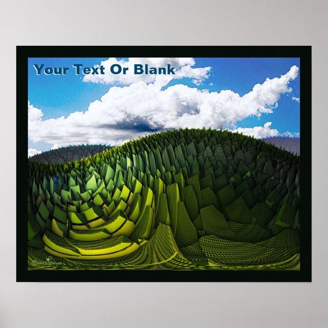 Jordens Grönt Backe Poster (Framsidan)