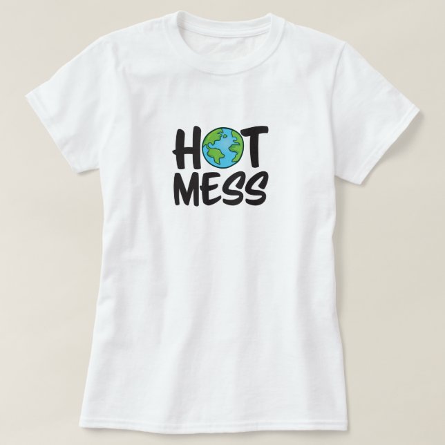 Jordens Hett  Klimatförändring T-Shirt (Design framsida)