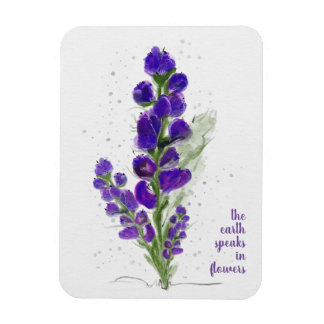Jordens högtalare i Flowers Lila Painting Flowers Magnet
