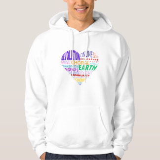 Jordens Körs Ordmoln Färg Hoodie