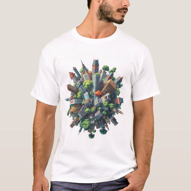 Jordens krökning t shirt (Framsida)