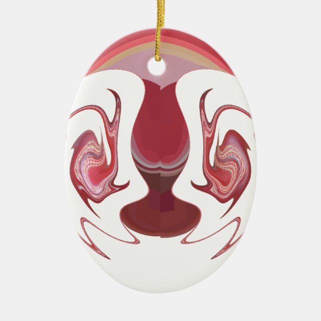 Jordens medlemmar: Afrikans texturerade tekonst Julgransprydnad Keramik (Framsidan)