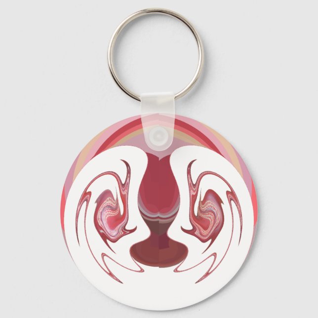 Jordens medlemmar: Afrikans texturerade tekonst Nyckelring (Framsida)