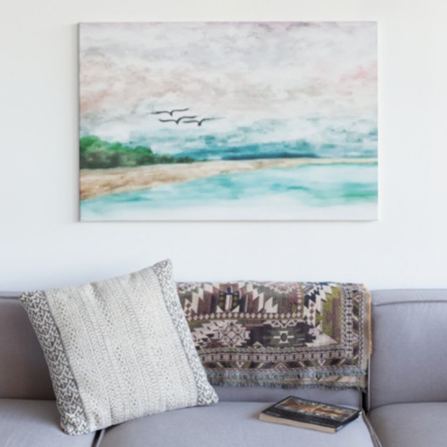 Jordens och Vattenens fuktiga landskap Canvastryck (Skapare uppladdad)