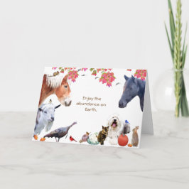 Jordens överflöd:Glad Thanksgiving-Helgdag-kort Helgkort